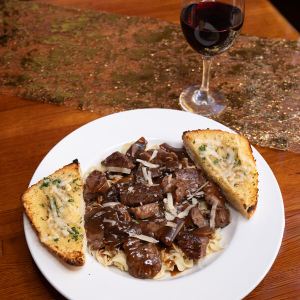 BEEF TIPS & EGG NOODLES