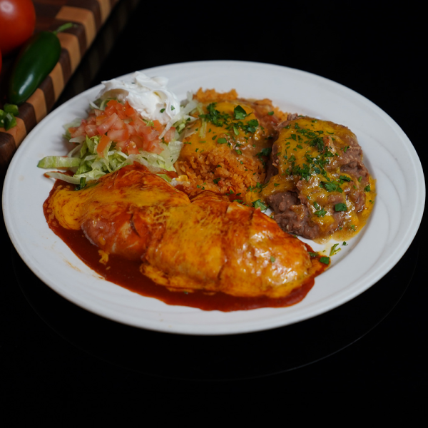 SPINACH MUSHROOM & CHICKEN ENCHILADA