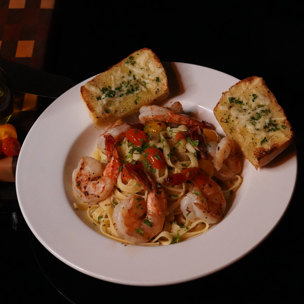 PASTA AIOLI WITH SHRIMP