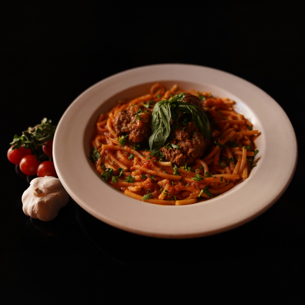 GREEK MACARONI WITH GREEK STYLE MEATBALLS